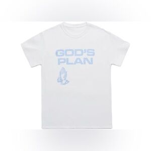 Drake White & Blue GOD’S PLAN T-shirt